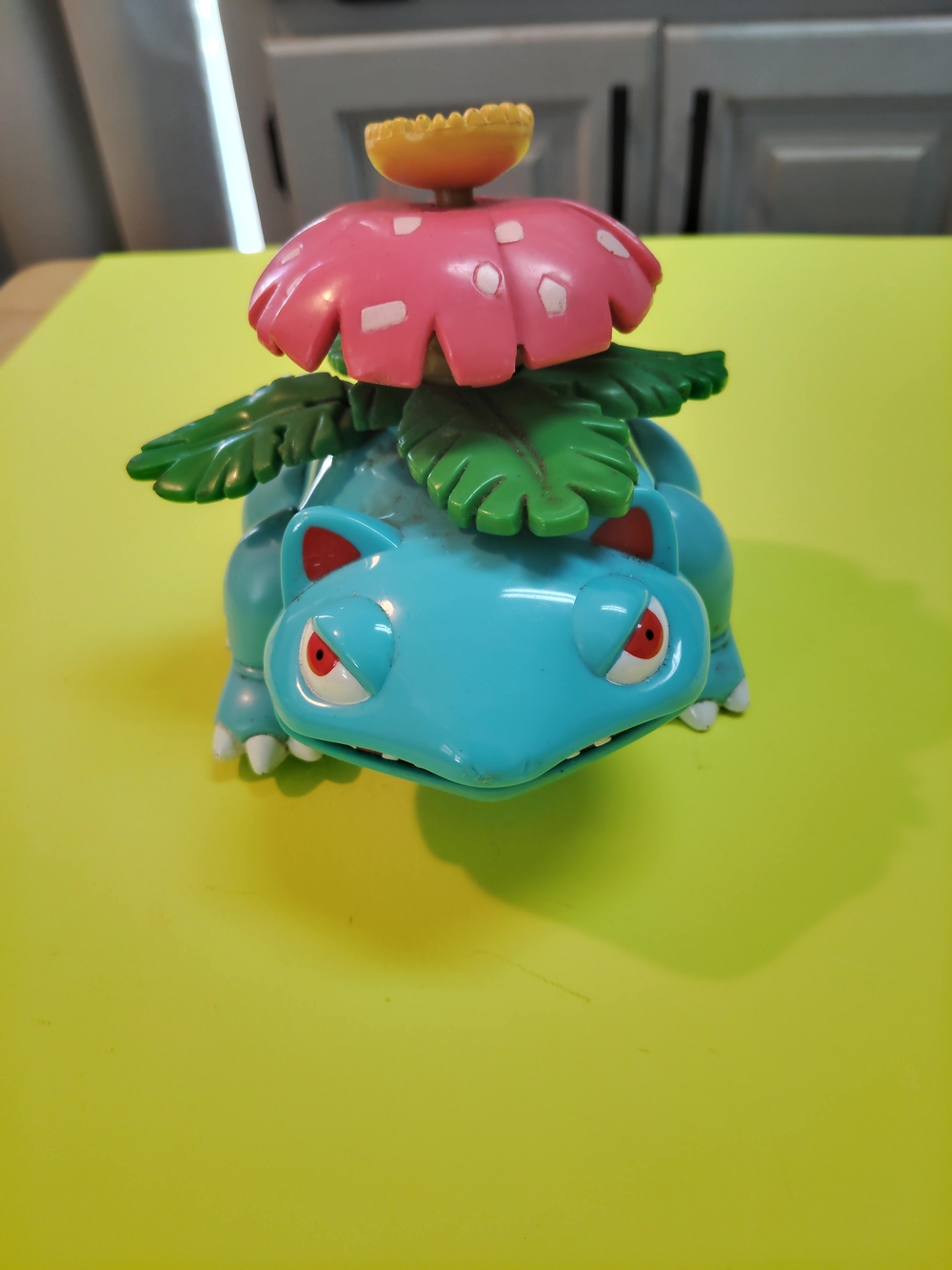 Pokemon Blue Venusaur Figure with Pink Flower